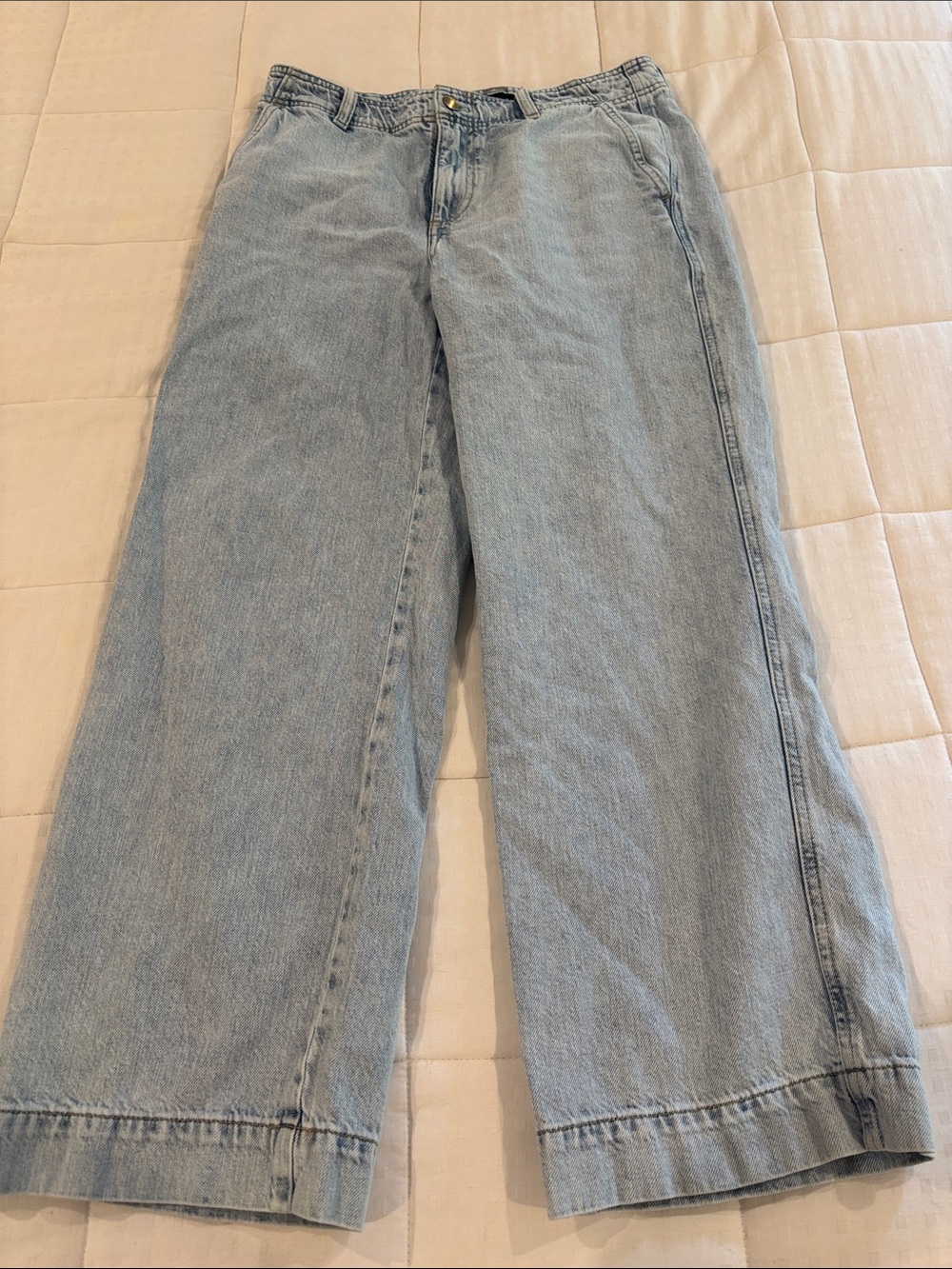 Talbots Wide-Leg Light Wash Jeans